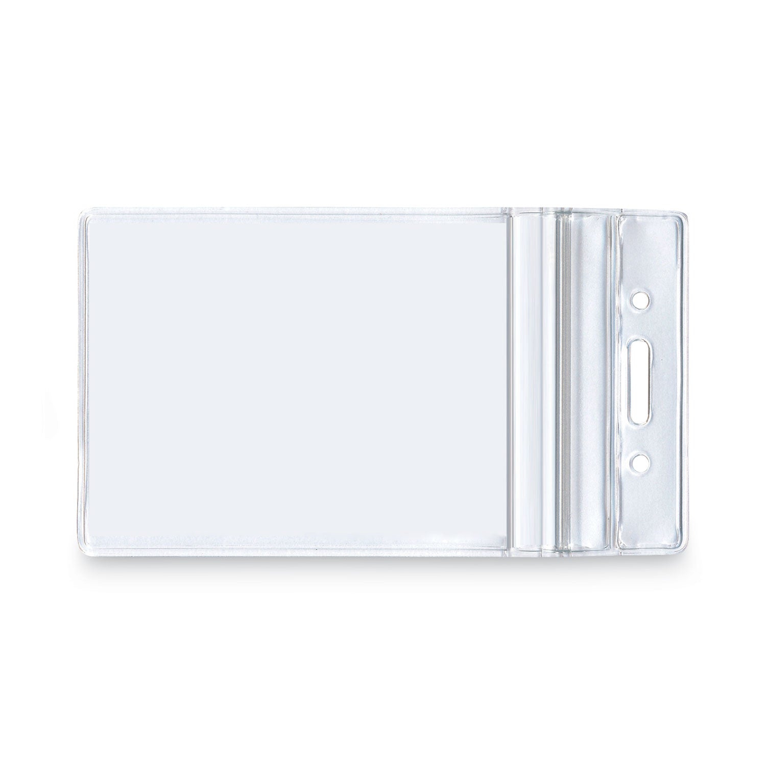 Resealable ID Badge Holders, Vertical Orientation, Transparent Frost 2.68" x 5" Holder, 2.38" x 3.75" Insert, 50/Pack - 
