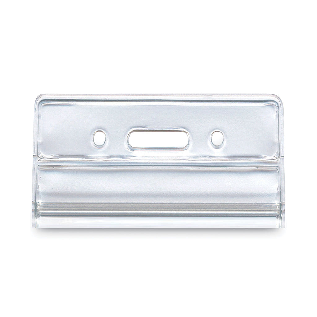 Resealable ID Badge Holders, Vertical Orientation, Transparent Frost 2.68" x 5" Holder, 2.38" x 3.75" Insert, 50/Pack