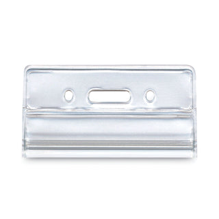 Resealable ID Badge Holders, Vertical Orientation, Transparent Frost 2.68" x 5" Holder, 2.38" x 3.75" Insert, 50/Pack