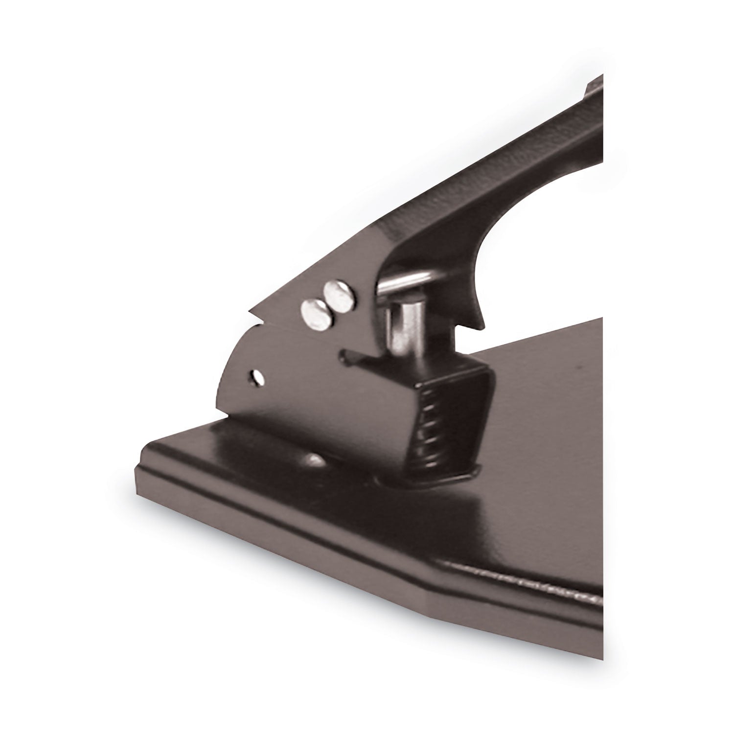 30-Sheet Heavy-Duty Three-Hole Punch with Gel Padded Handle, 9/32" Holes, Black - 