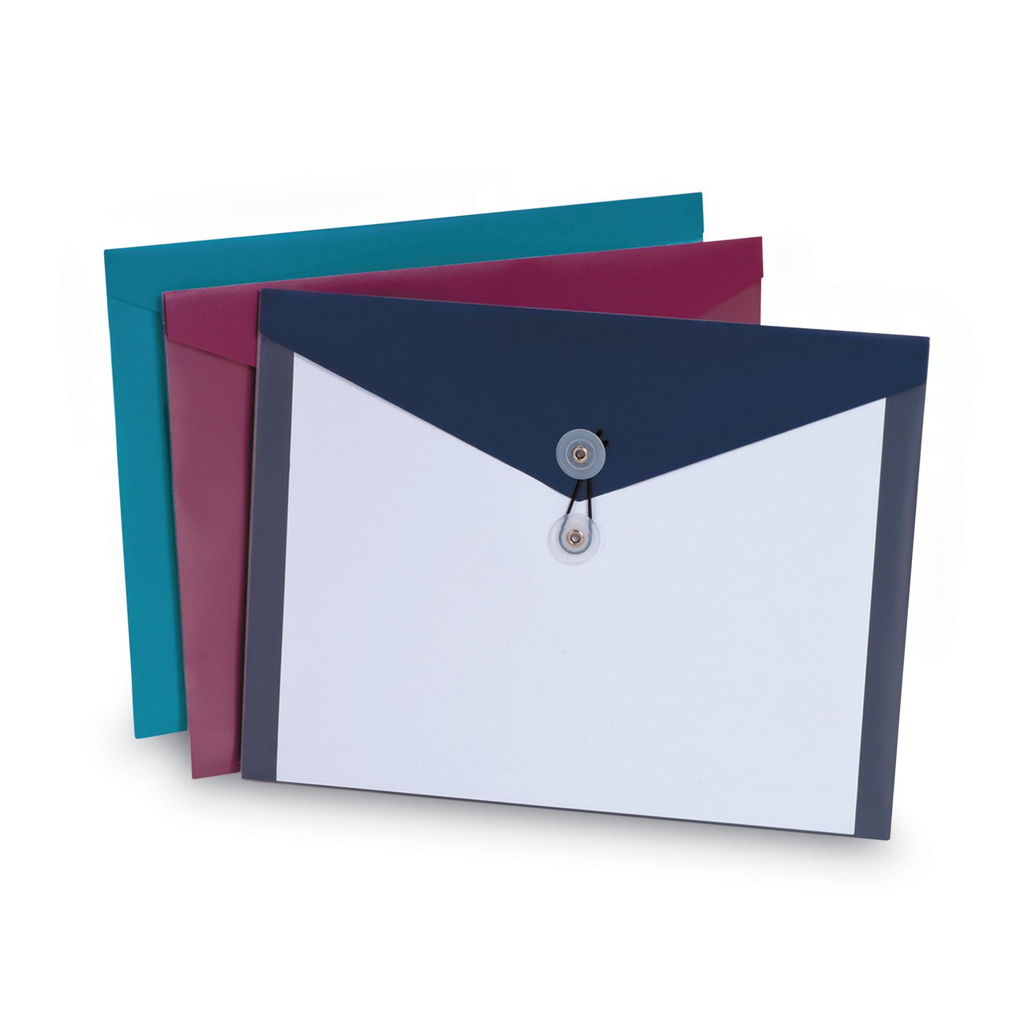 Poly Envelopes, Letter Size, Assorted Colors, 4/Pack - 