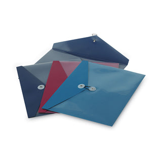 Poly Envelopes, Letter Size, Assorted Colors, 4/Pack