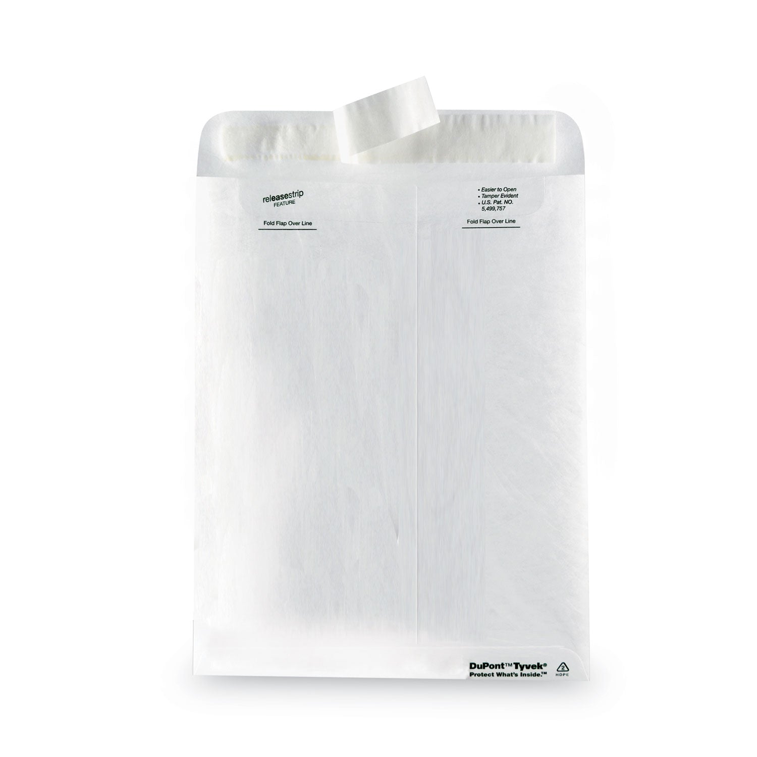 Lightweight 14 lb Tyvek Catalog Mailers, #10 1/2, Square Flap, Redi-Strip Adhesive Closure, 9 x 12, White, 50/Box - 