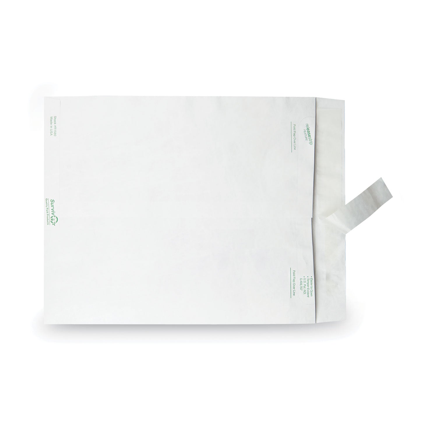 Lightweight 14 lb Tyvek Catalog Mailers, #13 1/2, Square Flap, Redi-Strip Adhesive Closure, 10 x 13, White, 50/Box - 