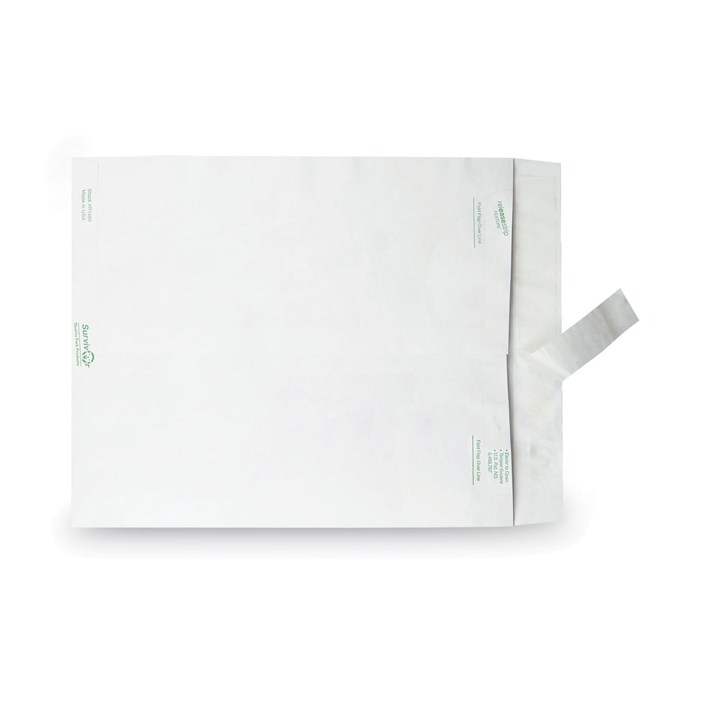 Lightweight 14 lb Tyvek Catalog Mailers, #13 1/2, Square Flap, Redi-Strip Adhesive Closure, 10 x 13, White, 50/Box