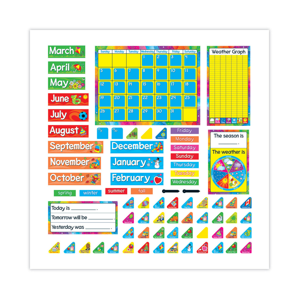 Year Around Calendar Bulletin Board Set, 22" x 17