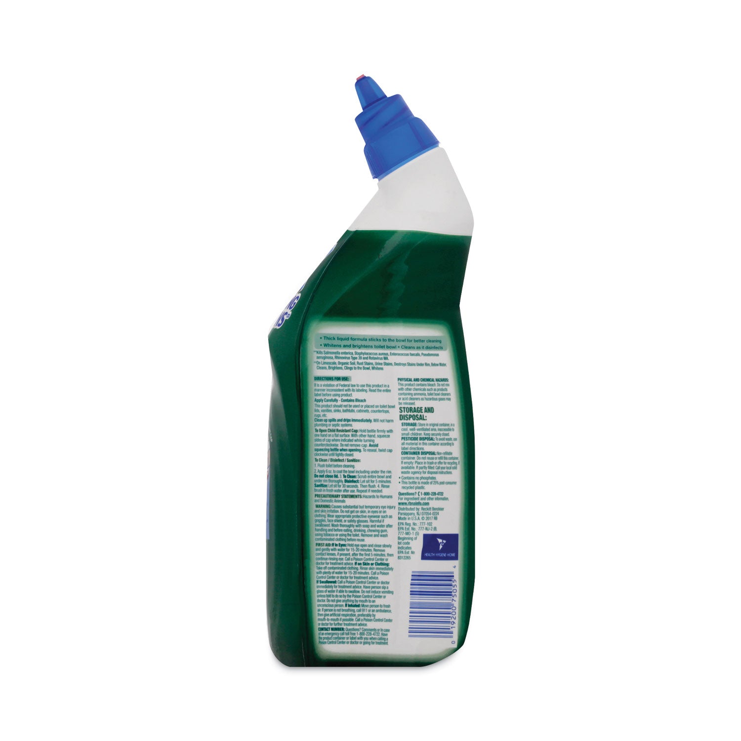 Disinfectant Toilet Bowl Cleaner with Bleach, 24 oz, 2/Pack