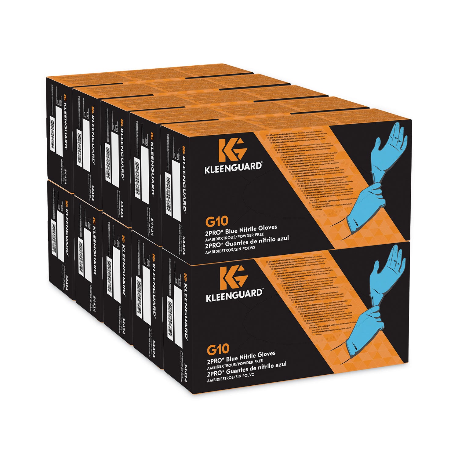 G10 2PRO Nitrile Gloves, Blue, X-Large, 900/Carton