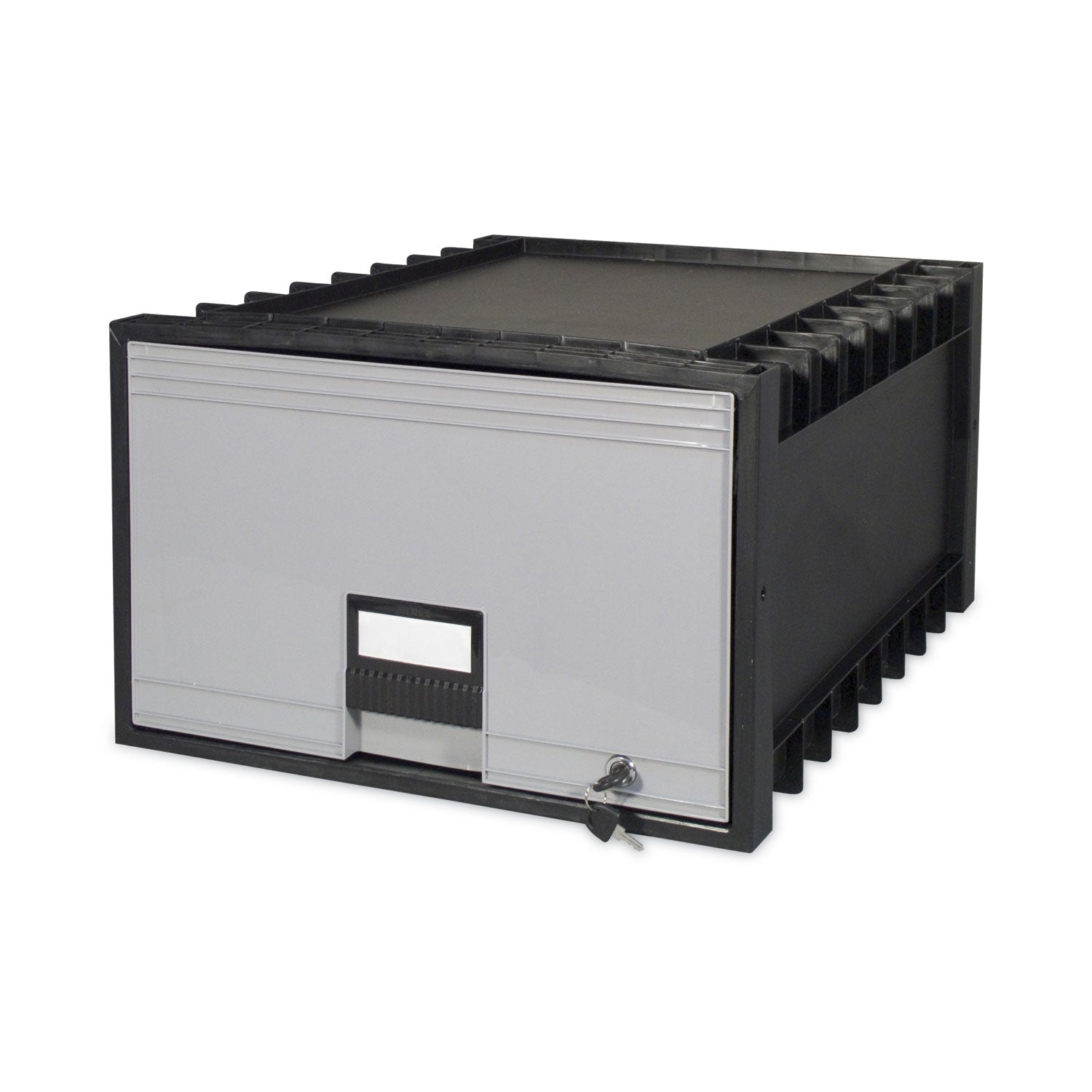 Archive Storage Drawers with Key Lock, Legal Files, 18.25" x 24" x 11.5", Black/Gray - 