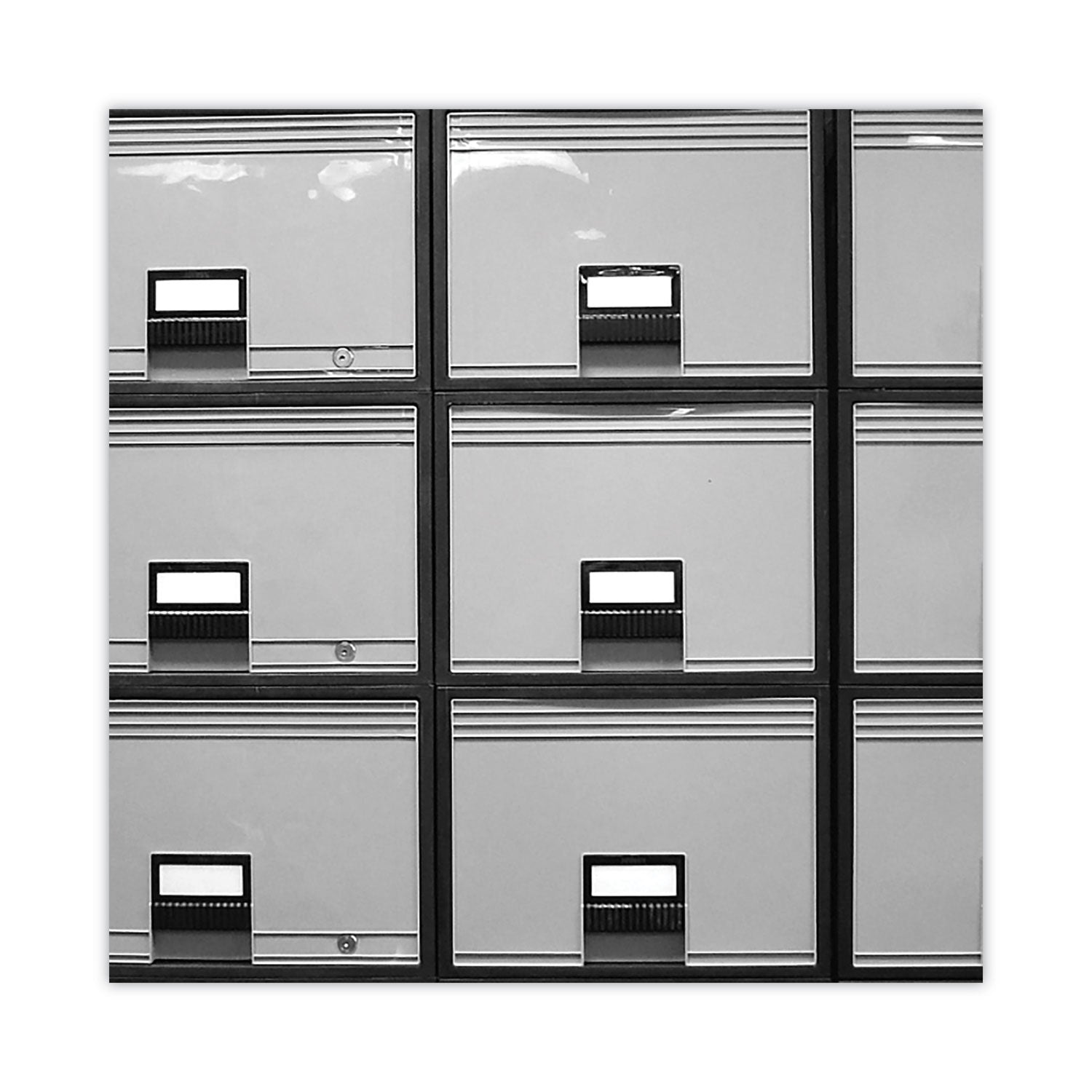 Archive Storage Drawers with Key Lock, Legal Files, 18.25" x 24" x 11.5", Black/Gray - 