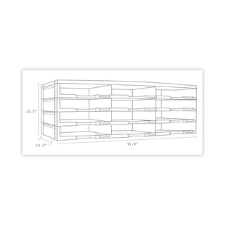 Storex Literature Organizer, 12 Compartments, 10.63 x 13.3 x 31.4, Black