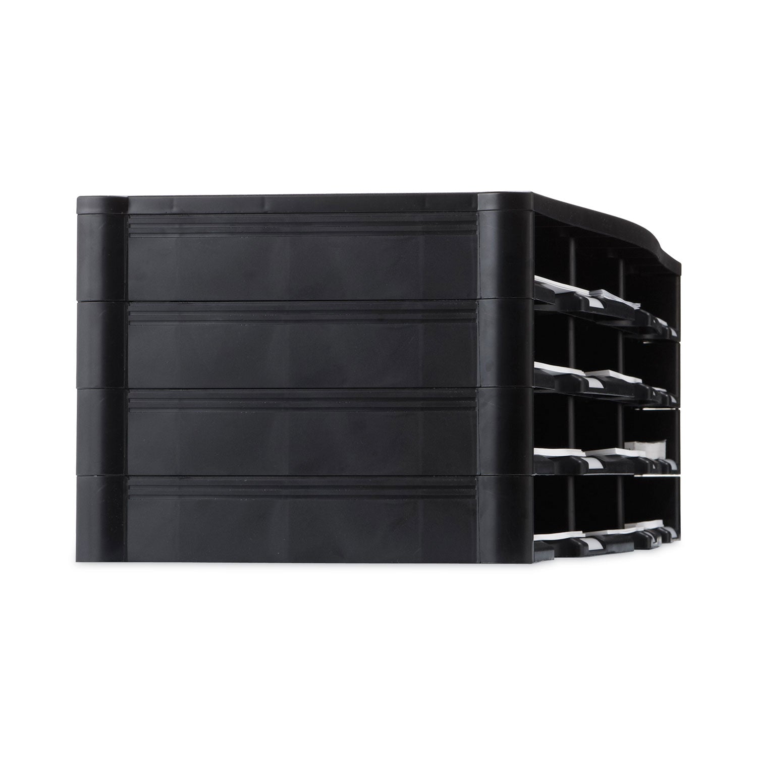 Storex Literature Organizer, 12 Compartments, 10.63 x 13.3 x 31.4, Black - 