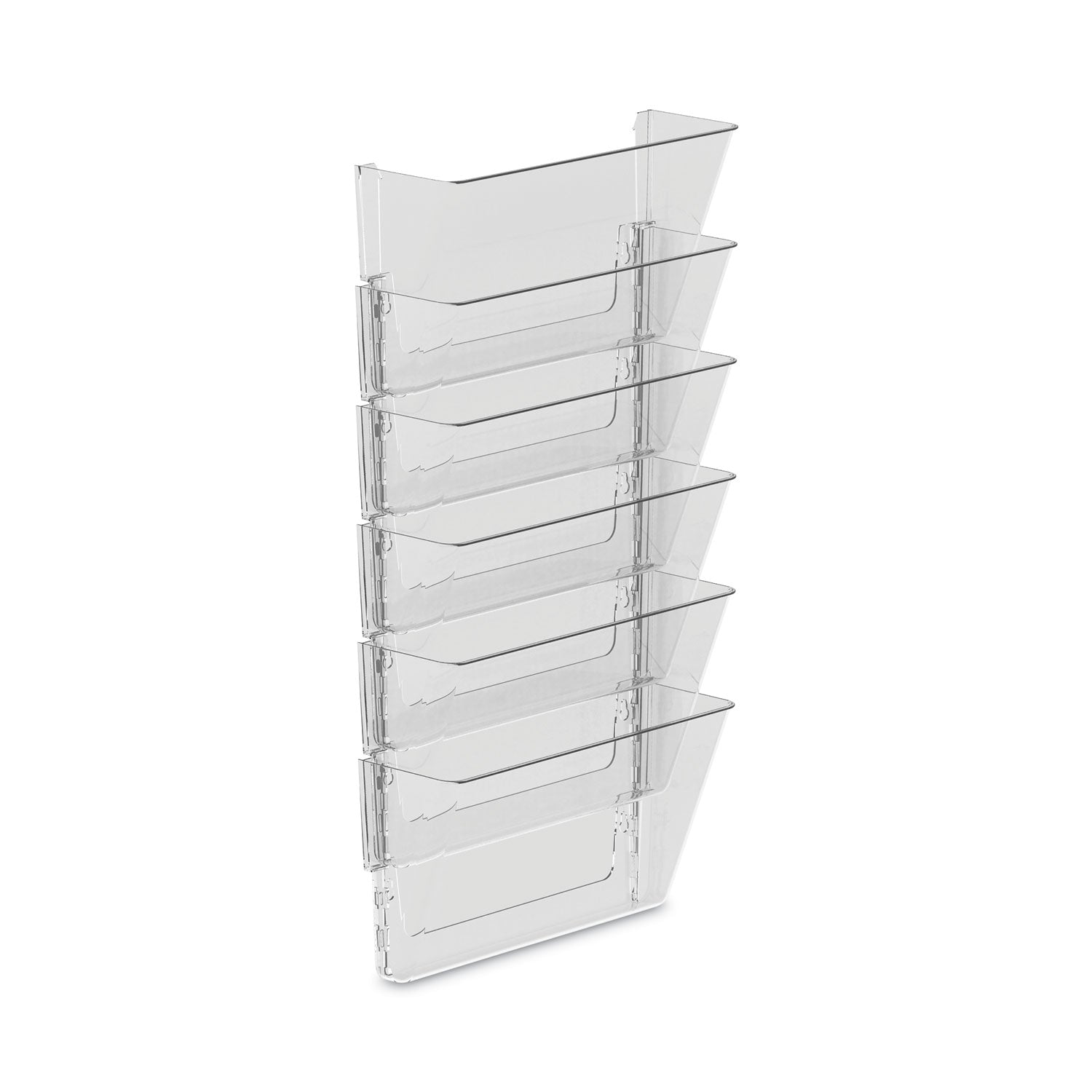 Wall File, 3 Sections, Letter Size, 13" x 4" x 14", Clear, 3/Set - 