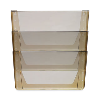 Wall File, 3 Sections, Legal Size, 16" x 4" x 14", Smoke, 3/Set - 