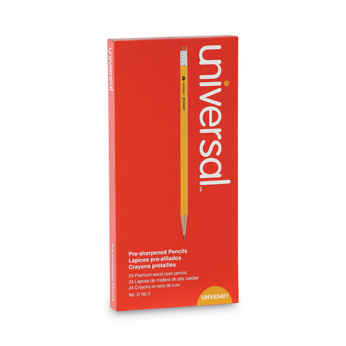 #2-pre-sharpened-woodcase-pencil-hb-#2-black-lead-yellow-barrel-24-pack_unv55401 - 2