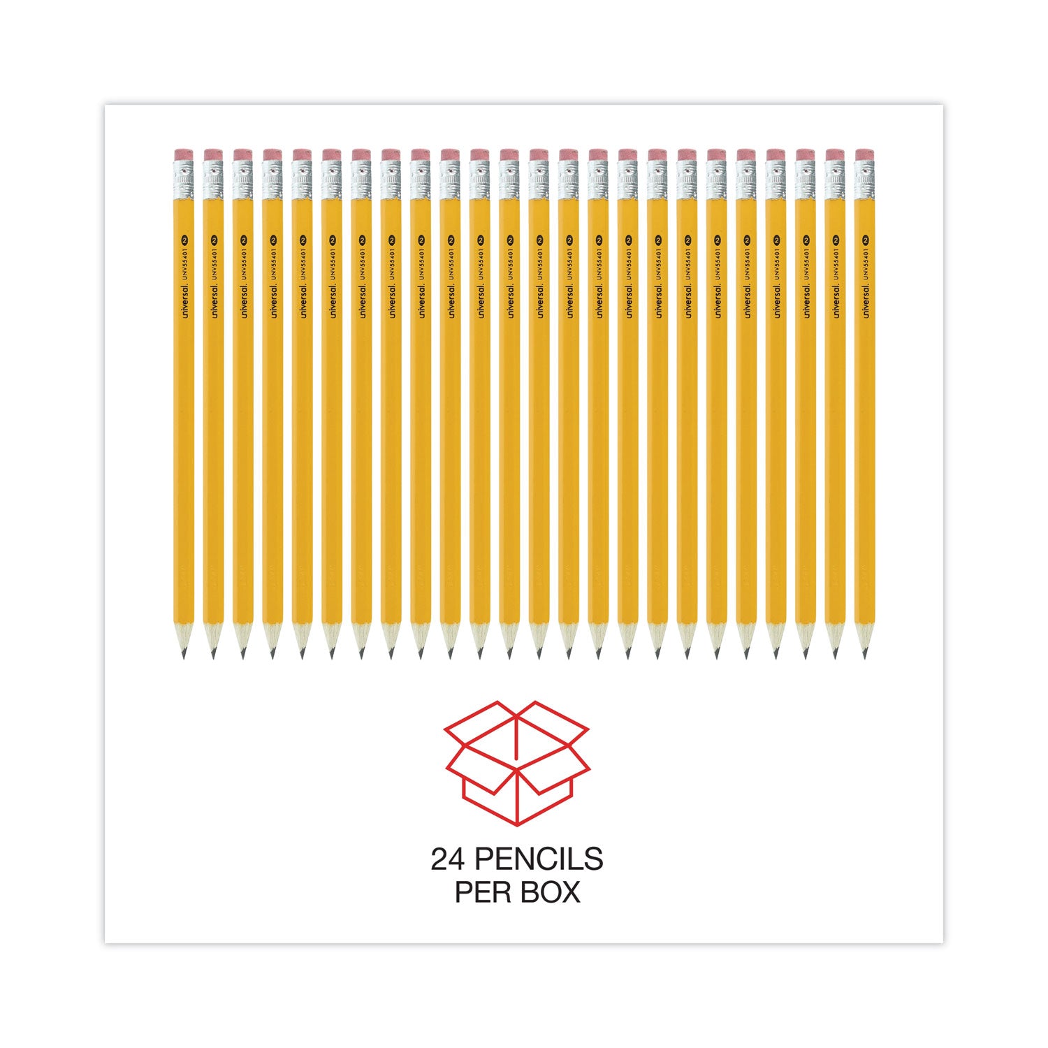 #2-pre-sharpened-woodcase-pencil-hb-#2-black-lead-yellow-barrel-24-pack_unv55401 - 3