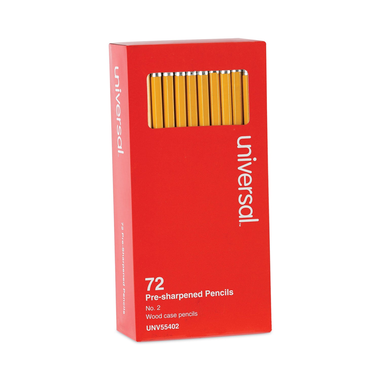 #2-pre-sharpened-woodcase-pencil-hb-#2-black-lead-yellow-barrel-72-pack_unv55402 - 2