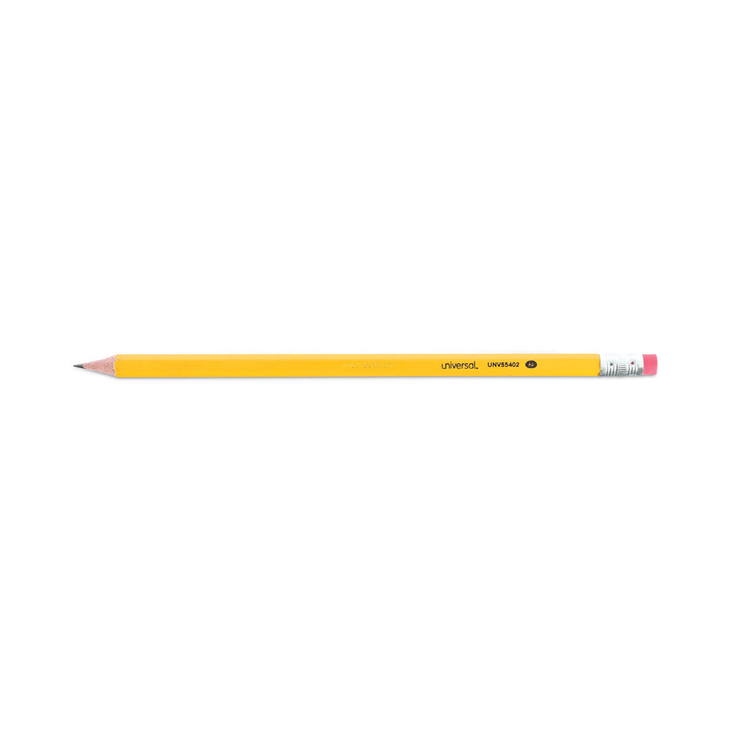 #2 Pre-Sharpened Woodcase Pencil, HB (#2), Black Lead, Yellow Barrel, 72/Pack