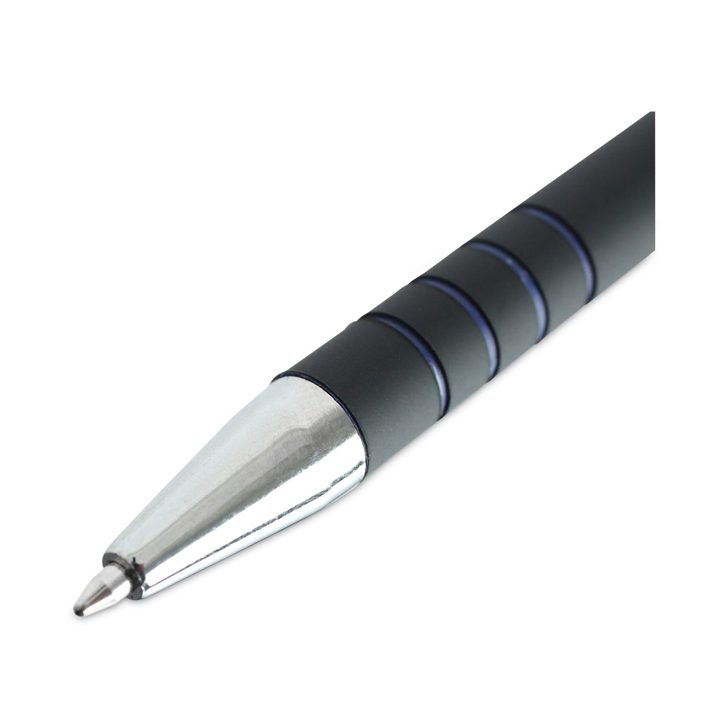 Ballpoint Pen, Retractable, Fine 0.7 mm, Blue Ink, Blue Barrel, Dozen - 