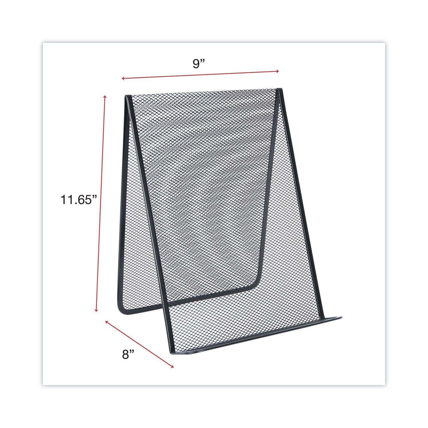 metal-mesh-document-holder-free-standing-35-sheet-capacity-metal-black_unv20027 - 2