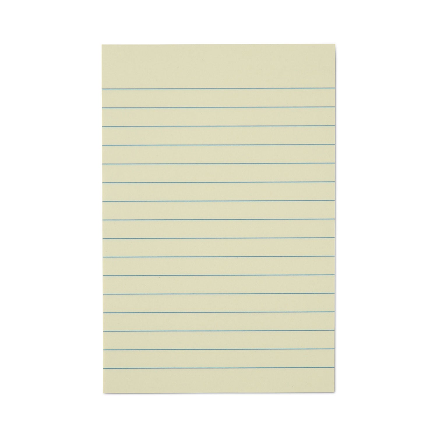 Recycled Self-Stick Note Pads, Note Ruled, 4" x 6", Yellow, 100 Sheets/Pad, 12 Pads/Pack - 