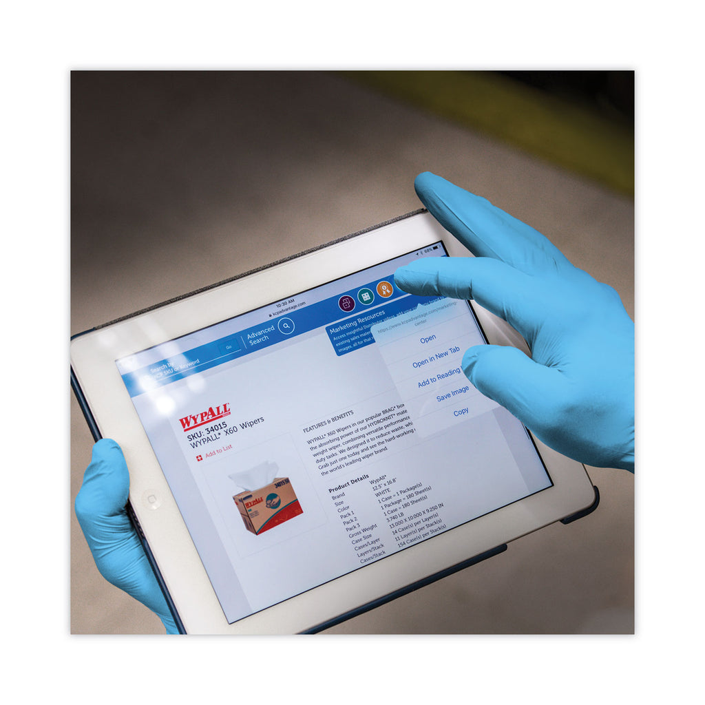 G10 Comfort Plus Blue Nitrile Gloves, Light Blue, X-Large, 1,000/Carton