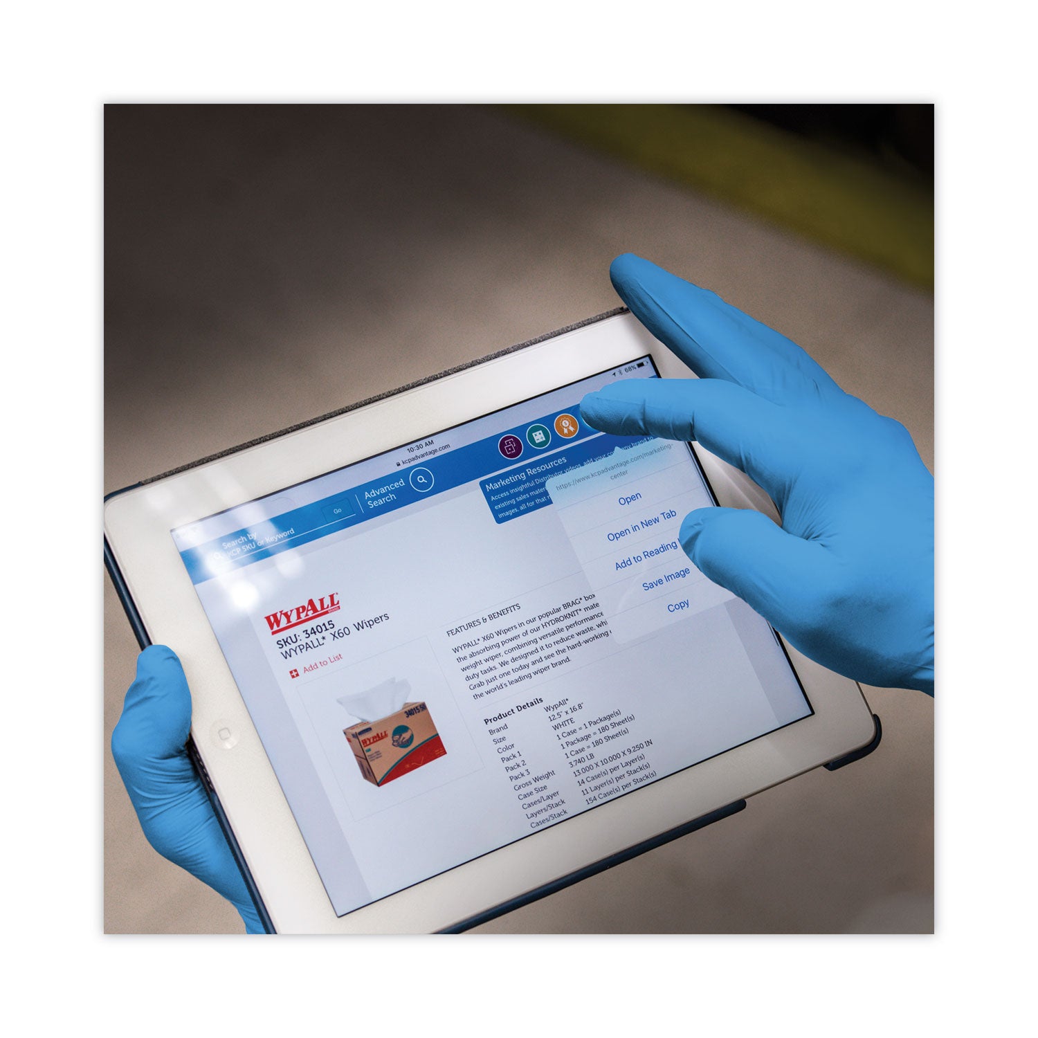 G10 2PRO Nitrile Gloves, Blue, Medium, 1,000/Carton