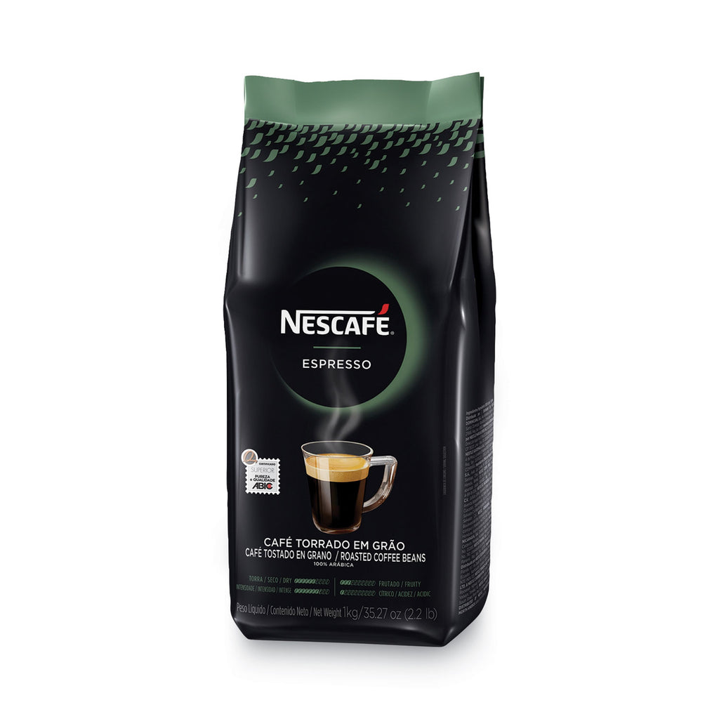 Espresso Whole Bean Coffee, Arabica, 2.2 lb Bag, 6/Carton