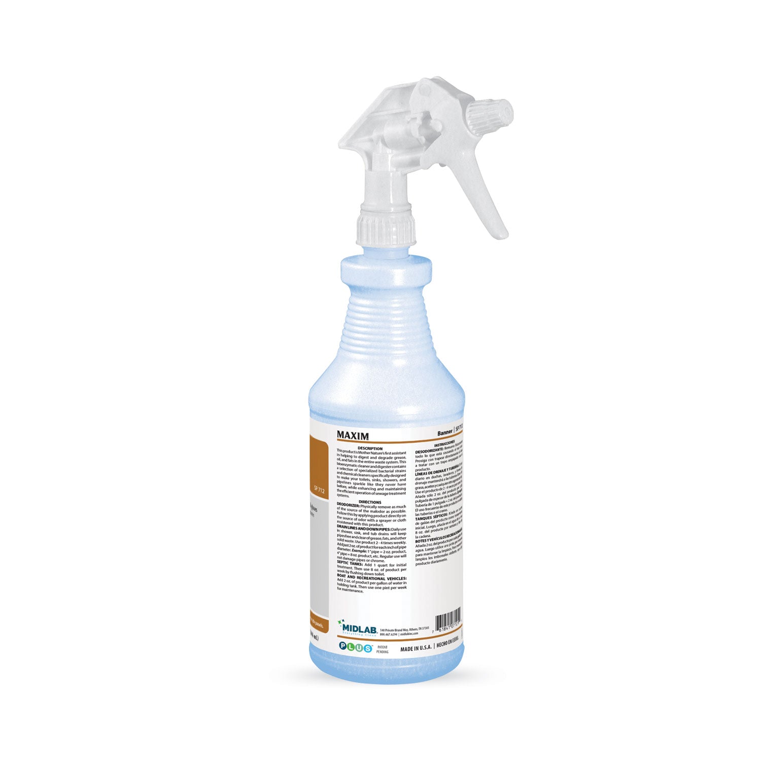 Banner Bio-Enzymatic Cleaner, Safe-to-Ship, Fresh Scent, 32 oz Bottle, 6/Carton