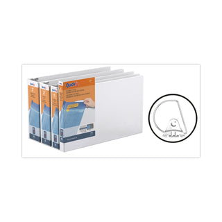QuickFit Ledger D-Ring View Binder, 3 Rings, 3" Capacity, 11 x 17, White