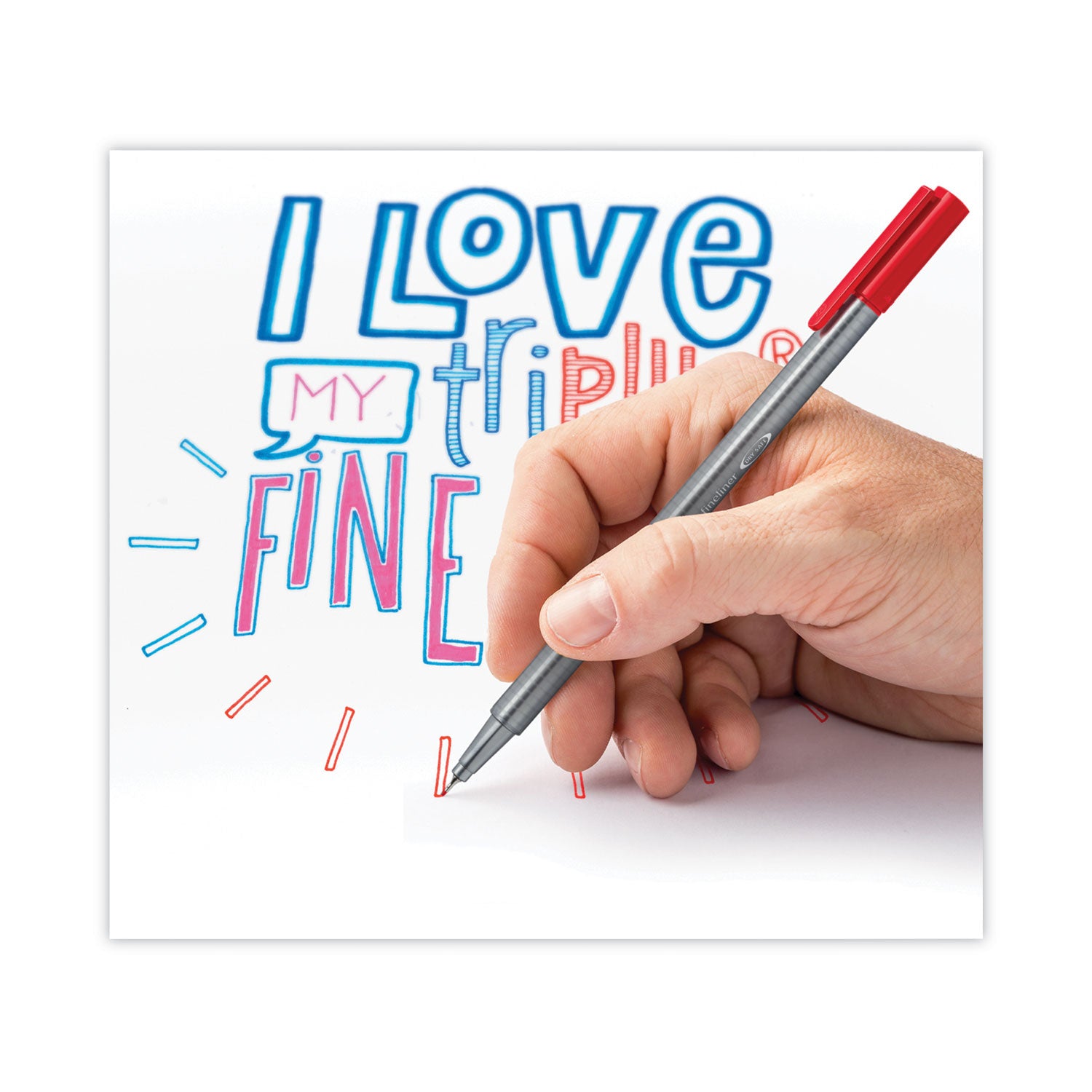 Triplus Fineliner Porous Point Pen, Stick, Extra-Fine 0.3 mm, Assorted Ink and Barrel Colors, 20/Pack
