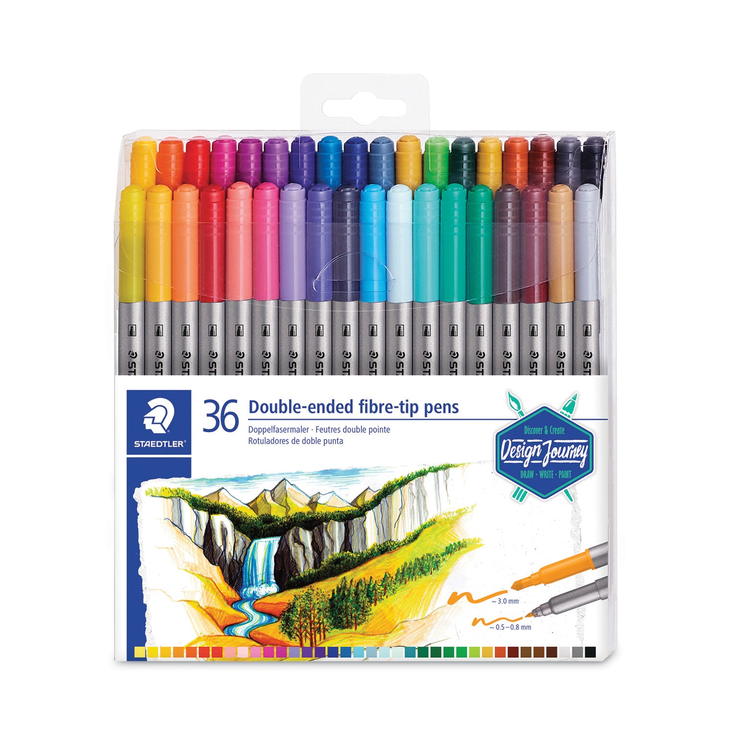 double-ended-markers-assorted-bullet-tips-assorted-colors-36-pack_std3200tb36 - 1