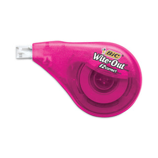 Wite-Out EZ Correct Correction Tape, Non-Refillable, Randomly Assorted Applicator Colors, 0.17" x 400", 4/Pack