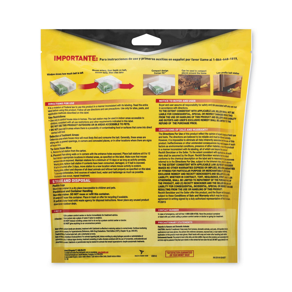 Disposable Bait Station, 3 x 3 x 1.25, 6/Carton
