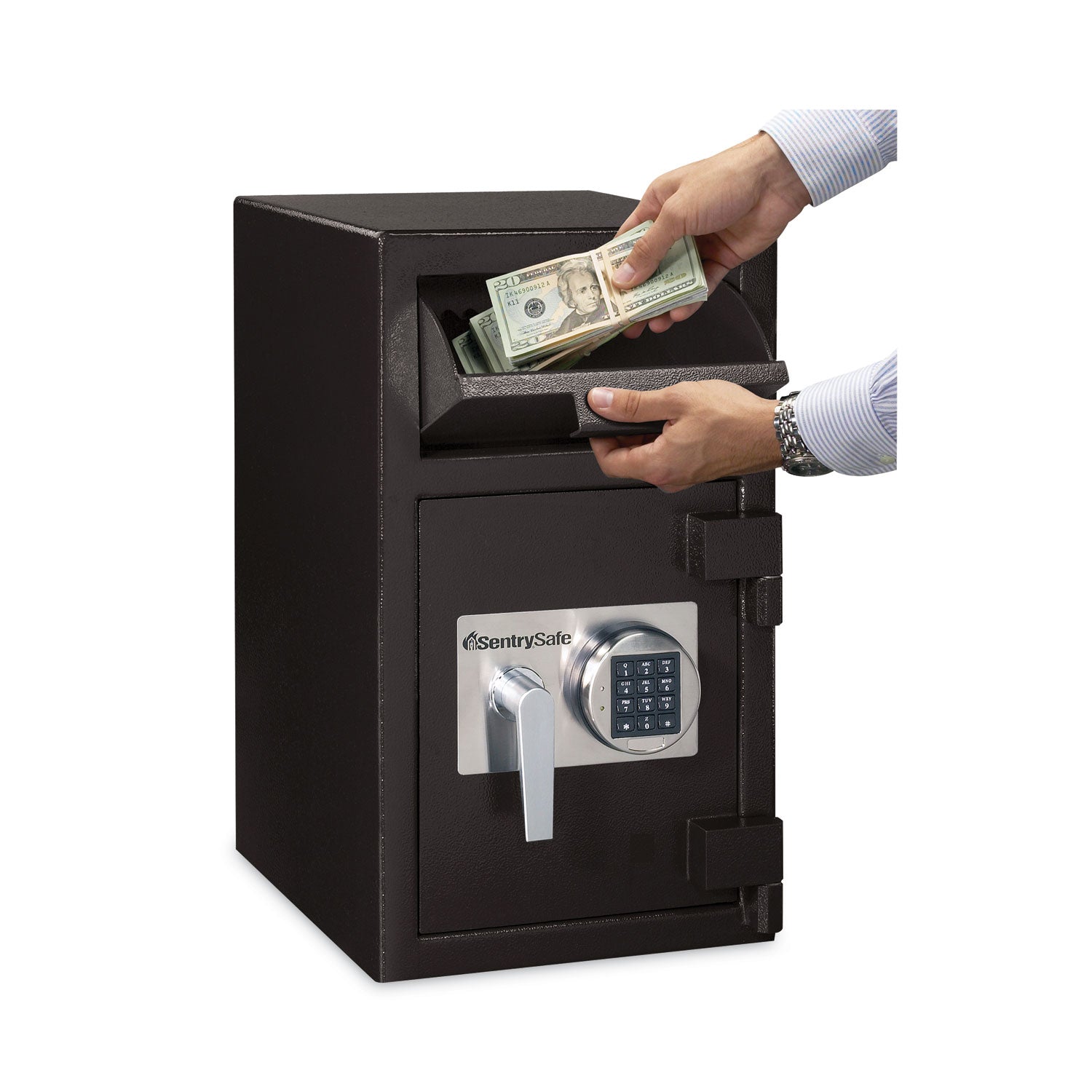 Digital Depository Safe, Extra Large, 1.3 cu ft, 14w x 15.6d x 24h, Black - 