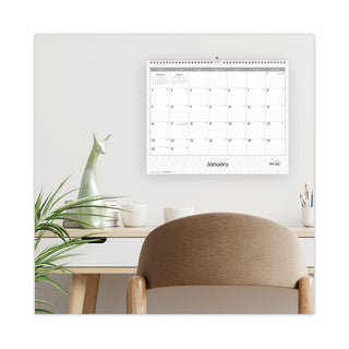 Enterprise Wall Calendar, Enterprise Geometric Artwork, 15 x 12, White/Gray Sheets, 12-Month (Jan to Dec): 2024