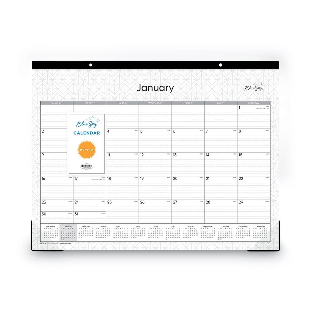 enterprise-desk-pad-geometric-artwork-22-x-17-white-gray-sheets-black-binding-clear-corners-12-month-jan-dec-2024_bls111294 - 2