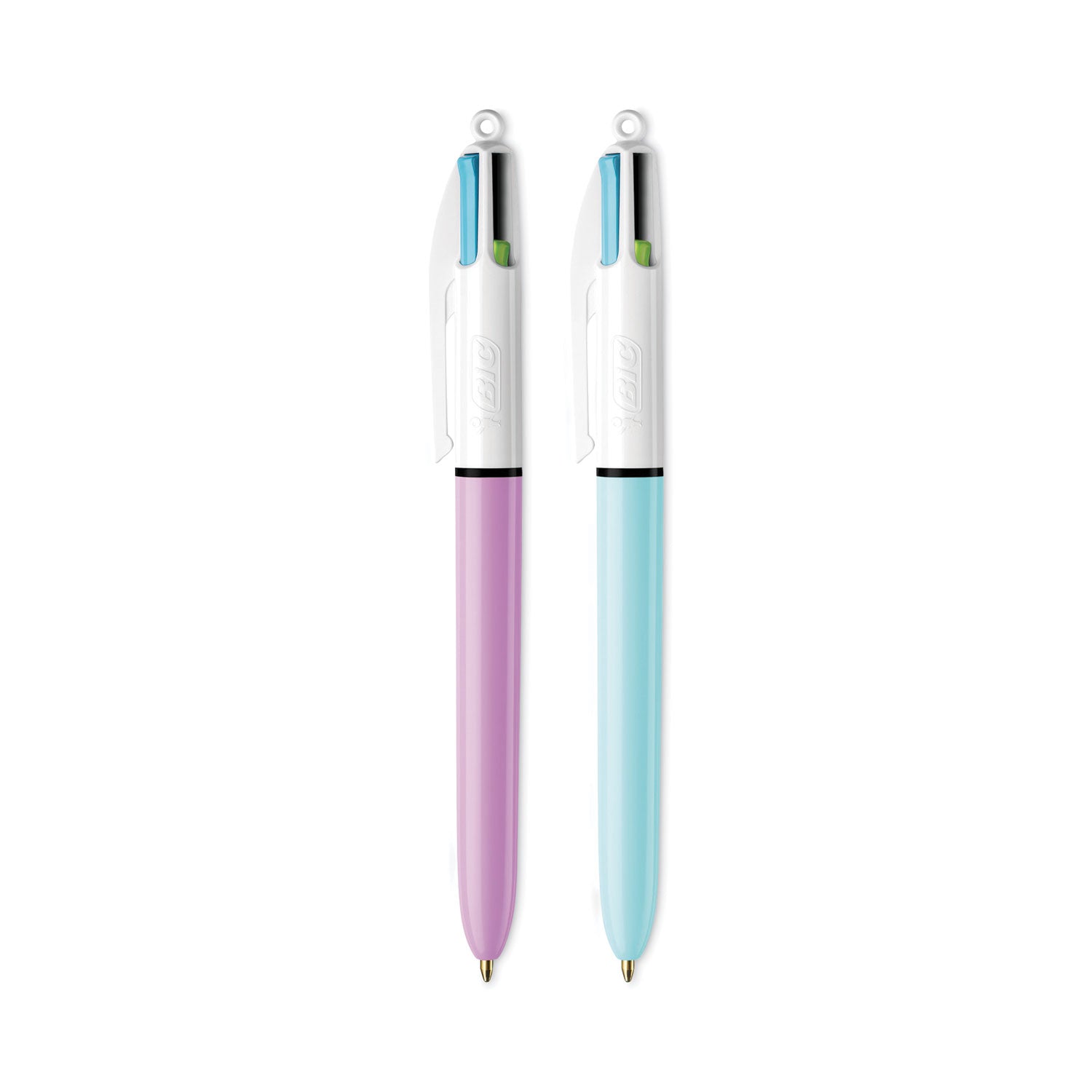 BIC - 4-Color Ballpoint Retractable Pen, Assorted Ink, Medium, 2 per Pack, Sold as 1 PK
