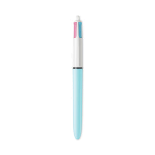 BIC - 4-Color Ballpoint Retractable Pen, Assorted Ink, Medium, 2 per Pack, Sold as 1 PK