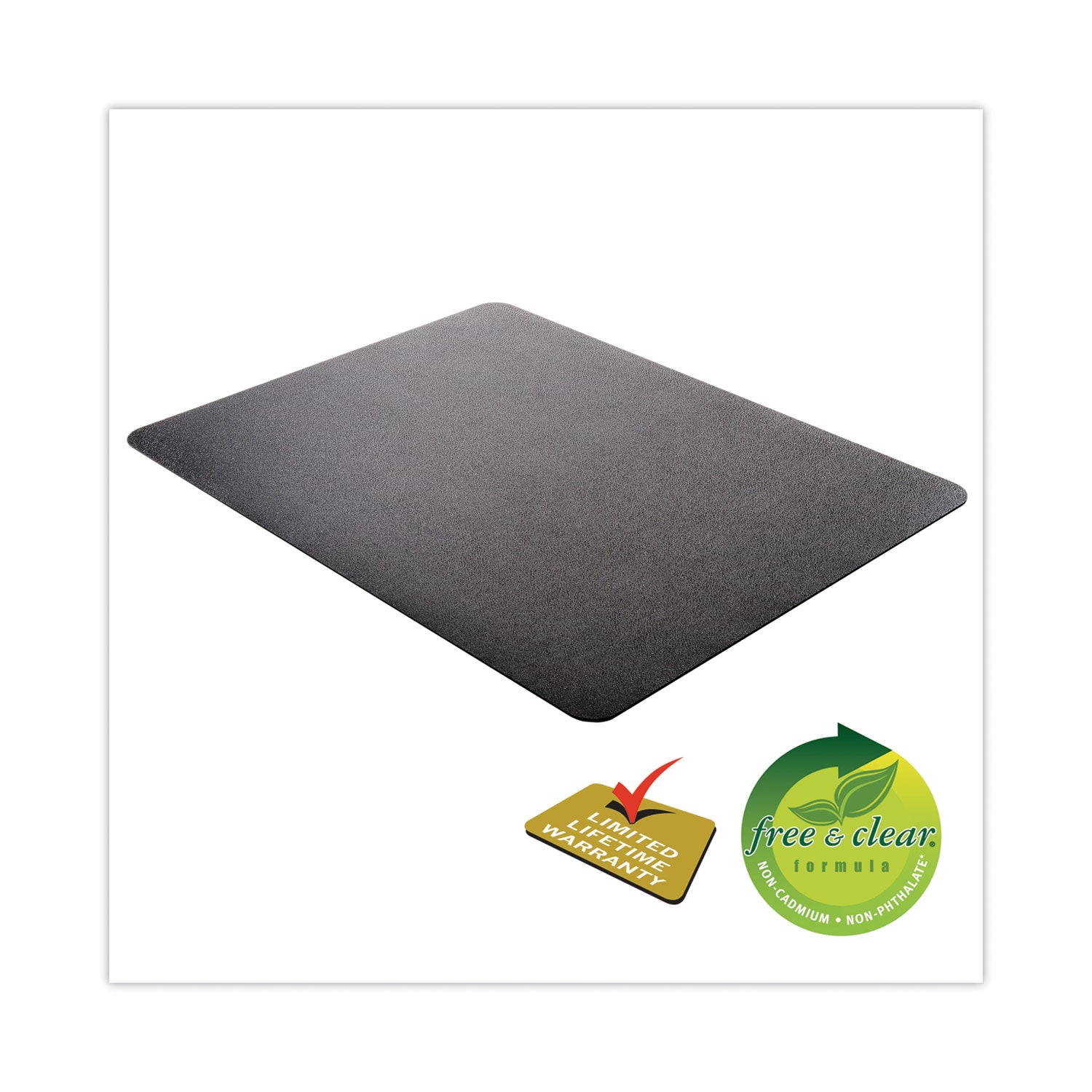 SuperMat Frequent Use Chair Mat for Medium Pile Carpet, 45 x 53, Rectangular, Black - 