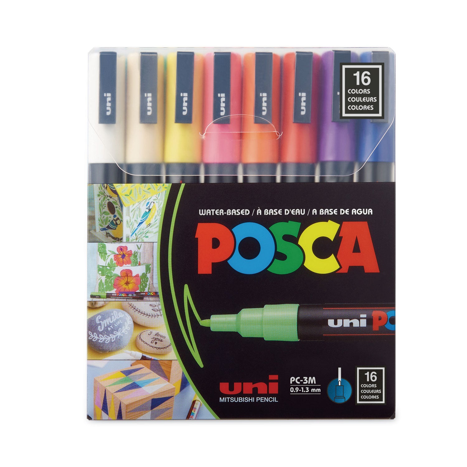 permanent-specialty-marker-fine-bullet-tip-assorted-colors16-pack_ubcpc3m16c - 1