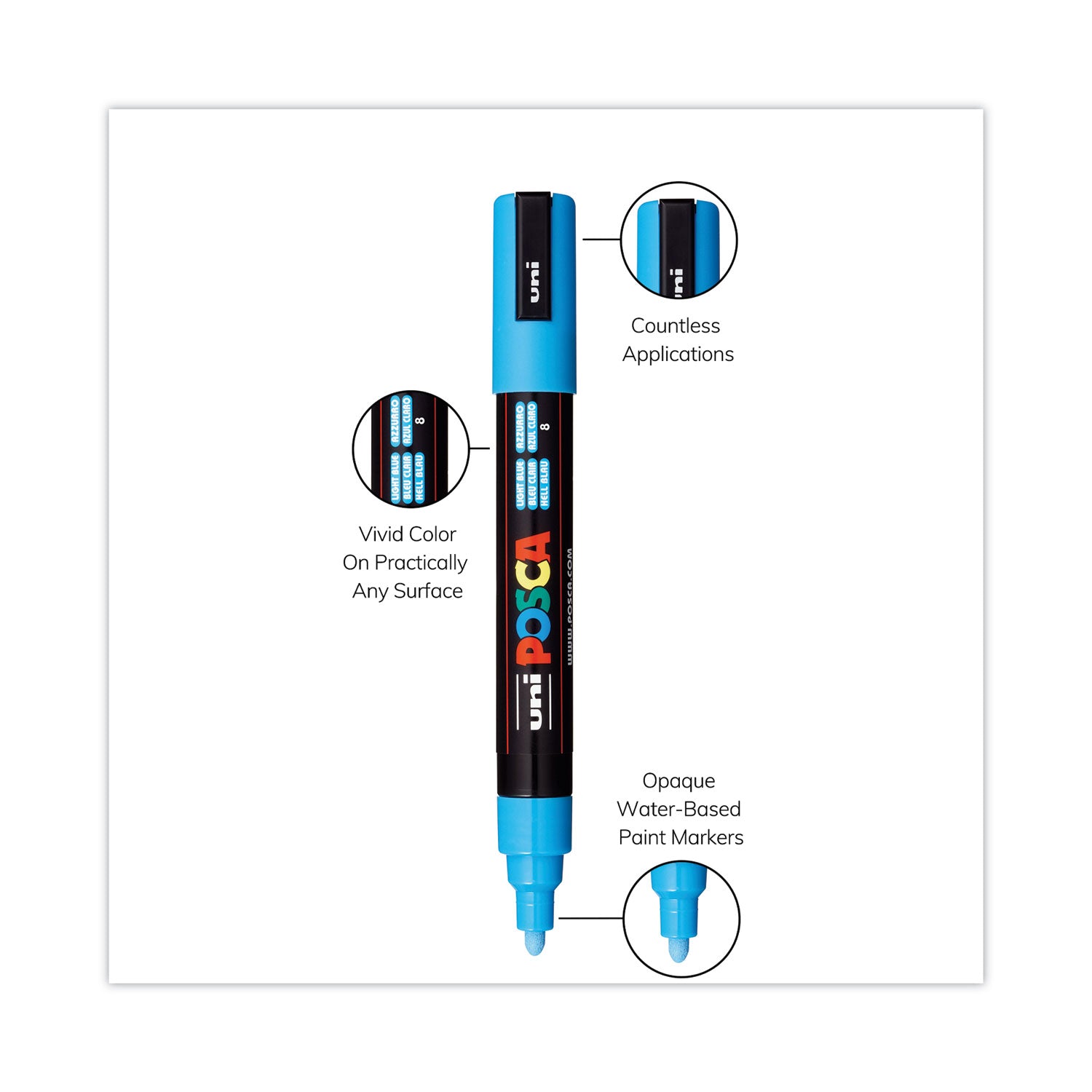 permanent-specialty-marker-medium-bullet-tip-assorted-colors-8-pack_ubcpc5m8c - 4