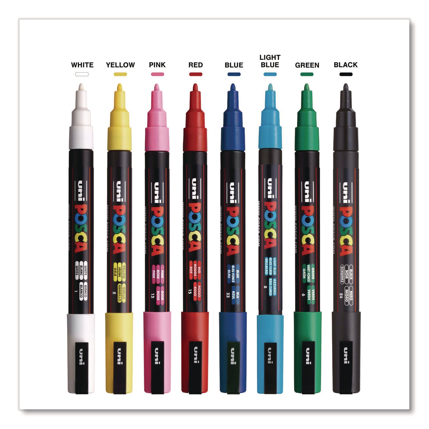 Permanent Specialty Marker, Medium Bullet Tip, Assorted Colors, 8/Pack