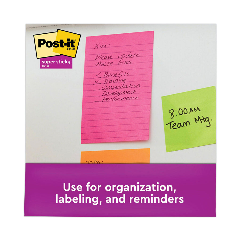 Pads in Energy Boost Collection Colors, Note Ruled, 4" x 6", 45 Sheets/Pad, 24 Pads/Pack
