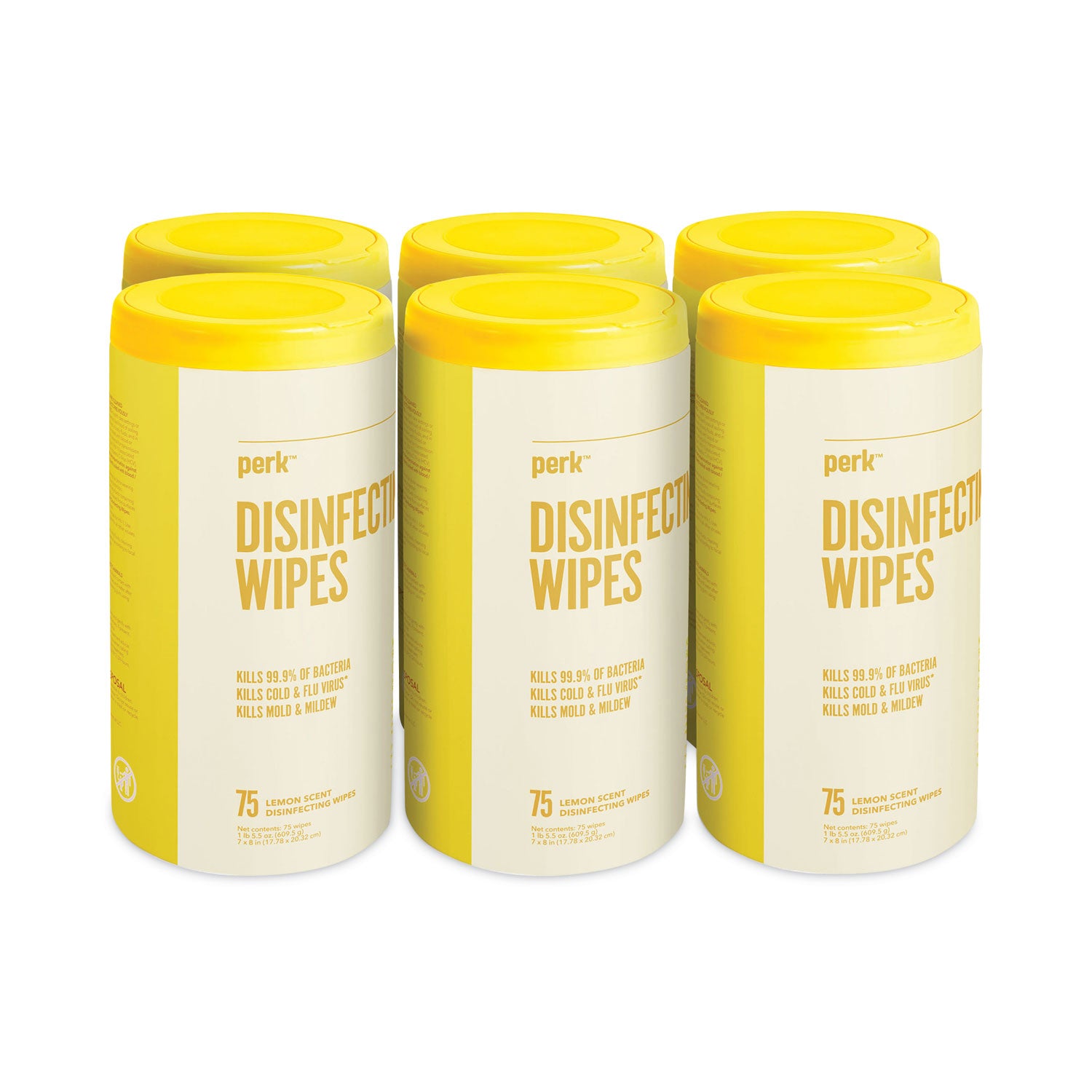 disinfecting-wipes-7-x-8-lemon-white-75-wipes-canister-6-canisters-carton_prk56665ct - 2