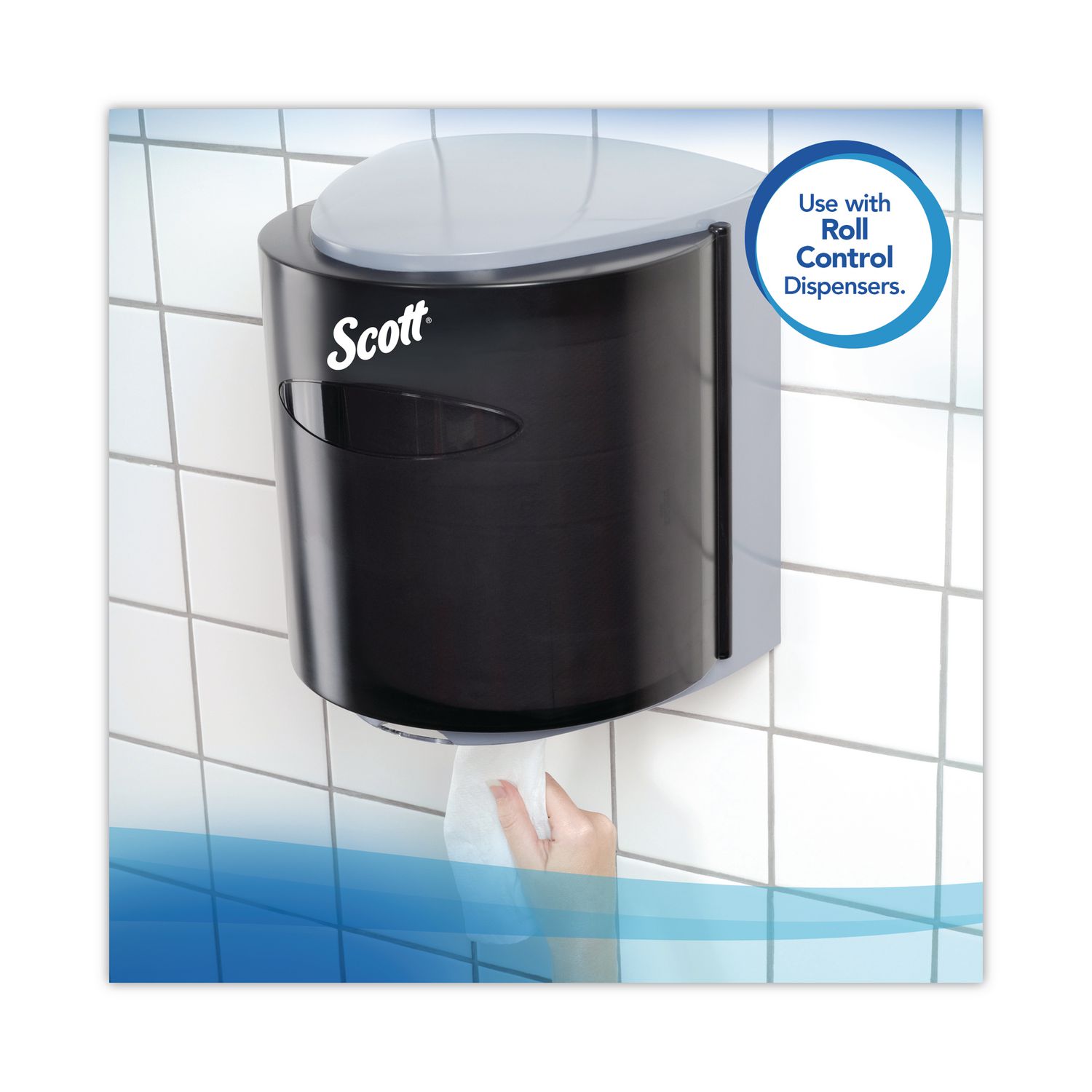 Essential Roll Center-Pull Towels, 1-Ply, 8 x 12, White, 700/Roll, 6 Rolls/Carton