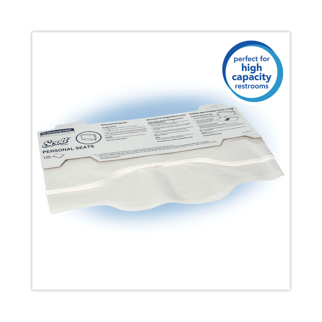 Personal Seats Sanitary Toilet Seat Covers, 15 x 18, White, 125/Pack, 24 Packs/Carton - 