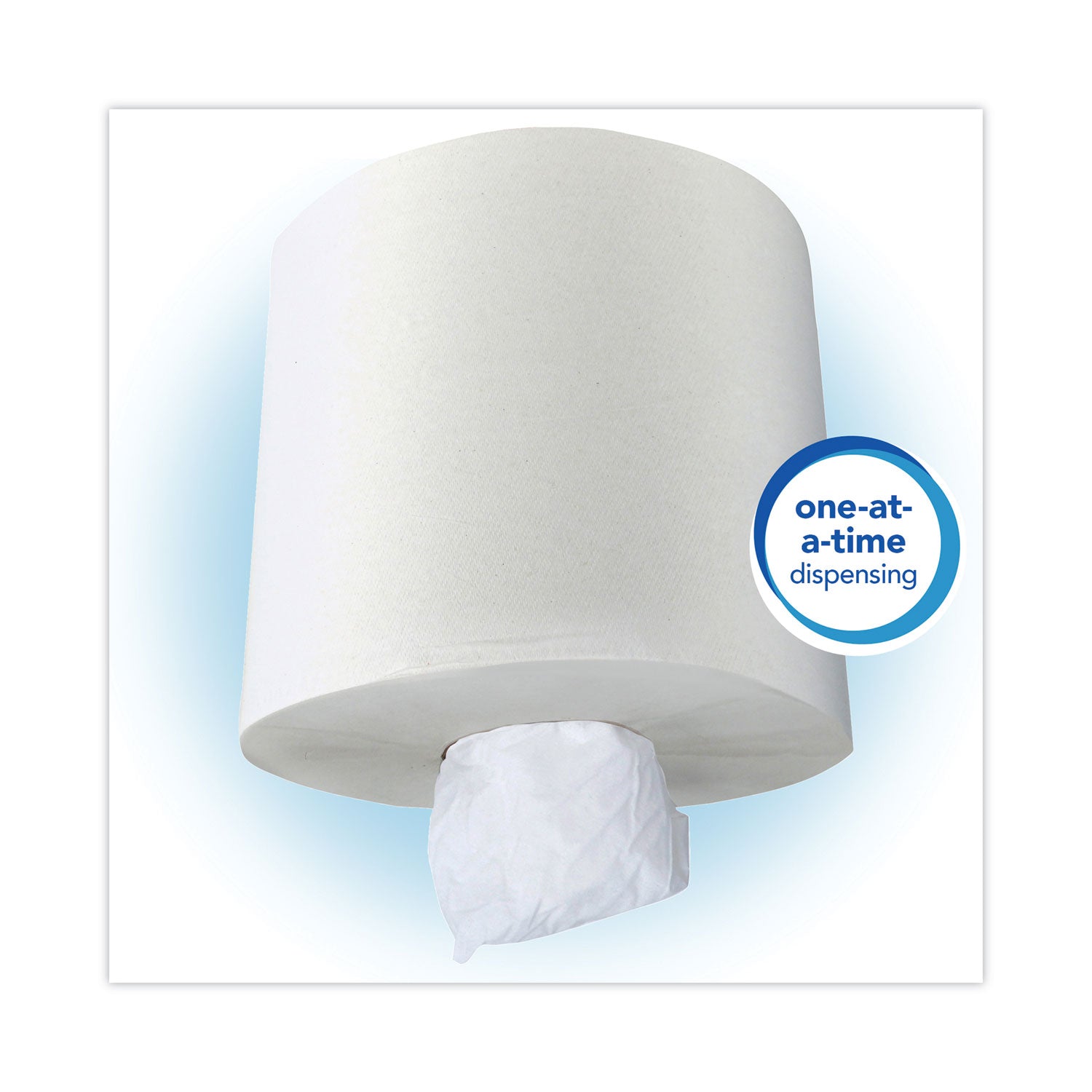Essential Roll Center-Pull Towels, 1-Ply, 8 x 12, White, 700/Roll, 6 Rolls/Carton - 