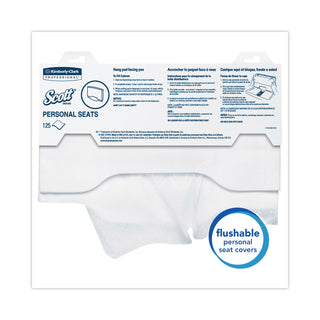 Personal Seats Sanitary Toilet Seat Covers, 15 x 18, White, 125/Pack, 24 Packs/Carton