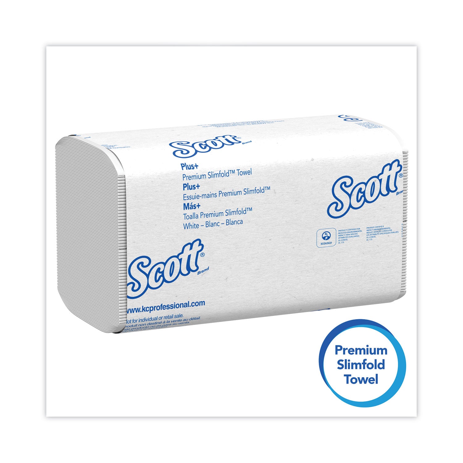 Slimfold Towels, 1-Ply, 7.5 x 11.6, White, 90/Pack, 24 Packs/Carton - 